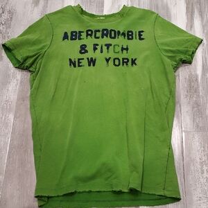 Abercrombie & Fitch Men's Green Shirt